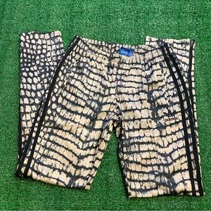 Adidas reptile print sweatpants, womens size small